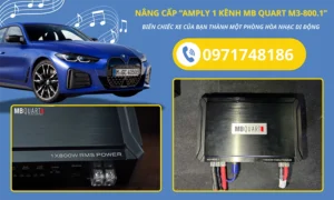 Nâng cấp Amply ô tô 1 kênh MB Quart M3-800.1 chính hãng