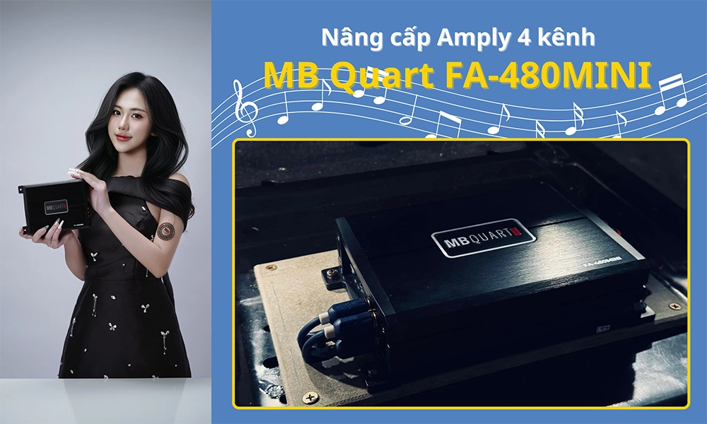 Nâng cấp Amply ô tô 4 kênh MB Quart FA-480MINI