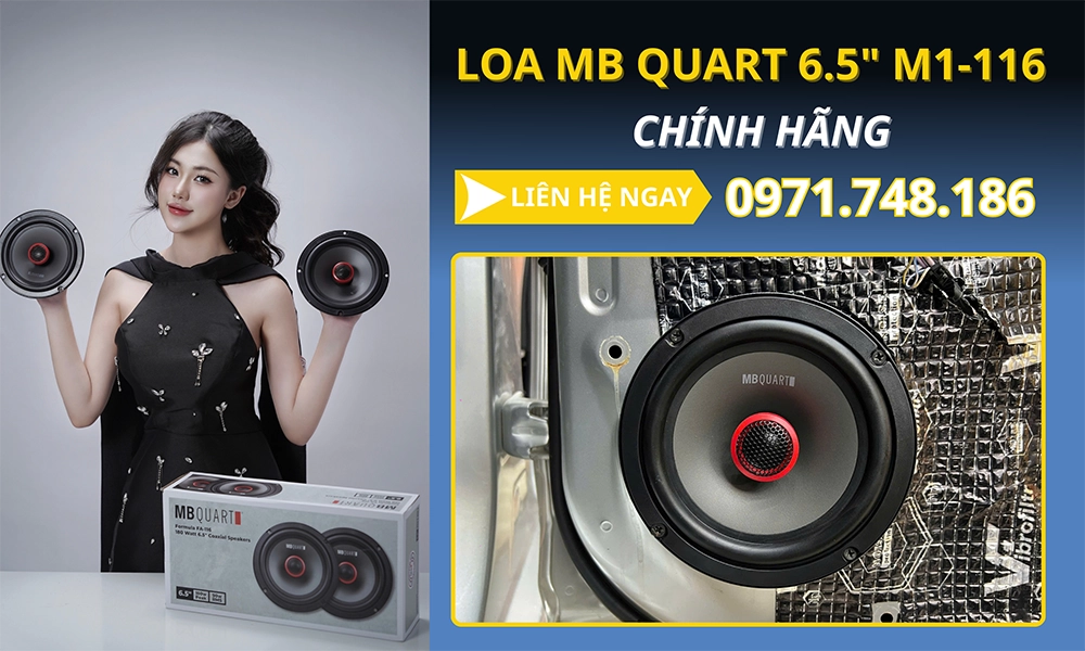 Nâng cấp loa MB Quart 6.5″ M1-116 chính hãng cho ô tô
