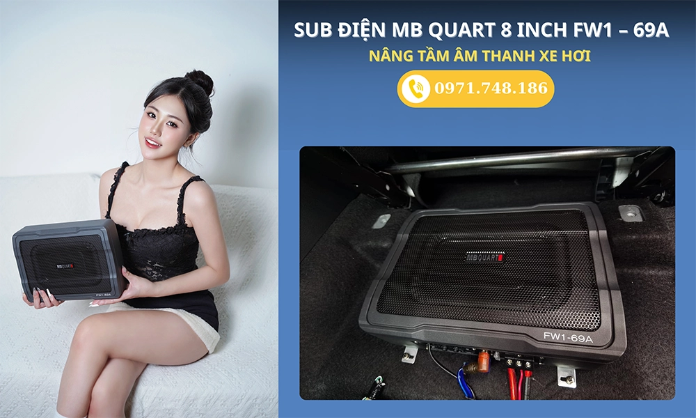 Sub điện MB QUART 8 INCH FW1 - 69A 11 Độ Sub điện MB QUART 8 INCH FW1 – 69A chính hãng cho ô tô
