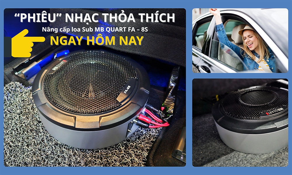 Độ loa Sub xe hơi MB QUART FA - 8S
