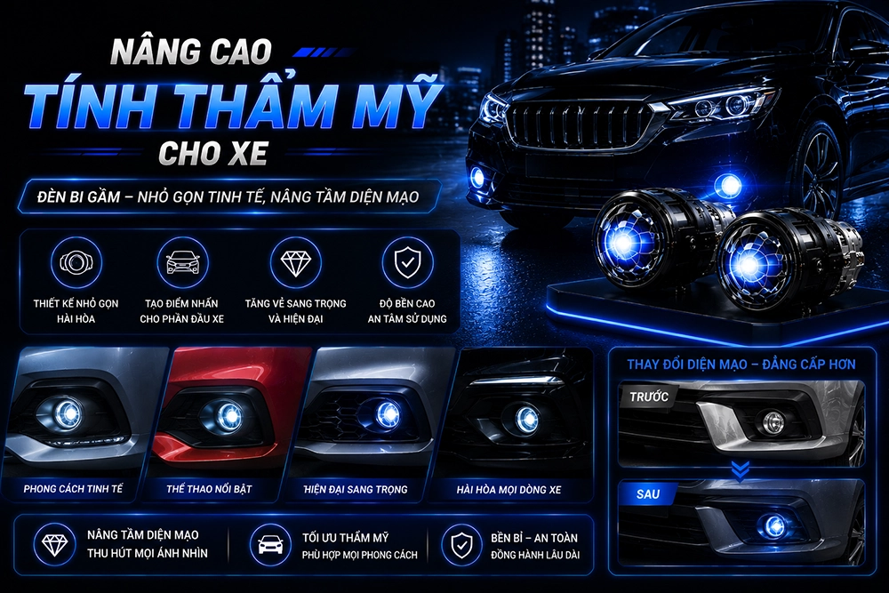 Độ đèn bi led gầm ô tô