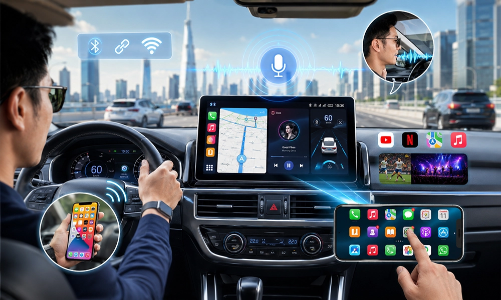 Điều khiển giọng nói tiếng Việt tiện lợi trên màn hình Android ô tô