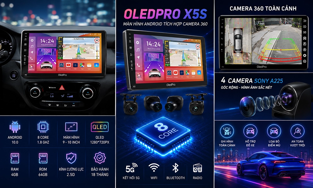 Màn hình OledPro X5S cấu hình mạnh tích hợp camera 360