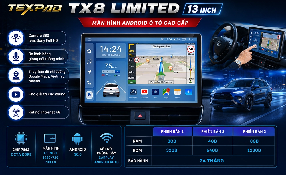 Màn hình TexPad TX8 Limited 13 inch màn hình lớn, cấu hình mạnh