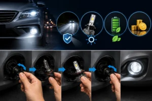 Thay bóng LED đèn gầm ô tô