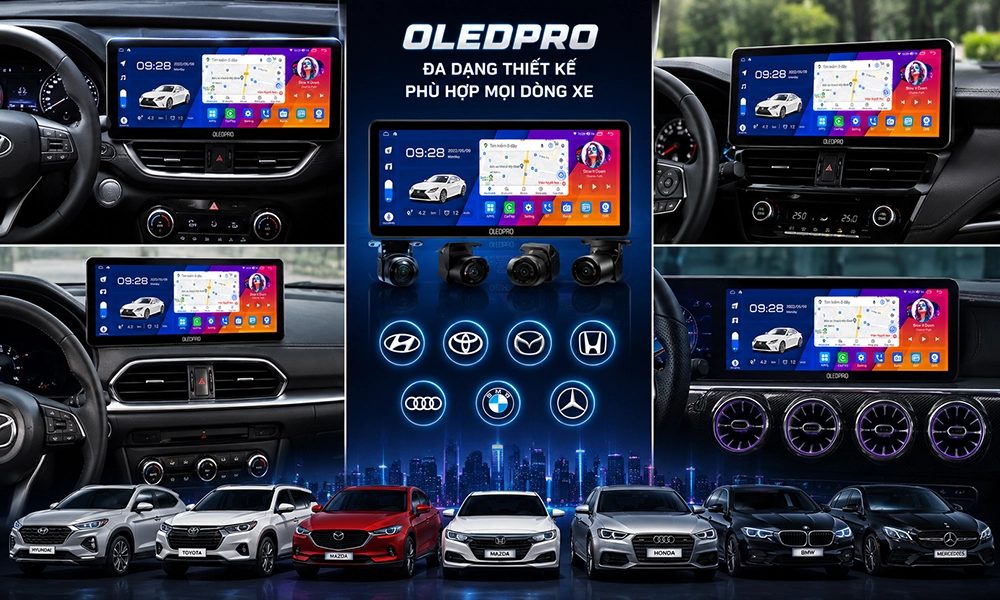 Thiết kế đa dạng phù hợp với nhiều dòng xe của OledPro