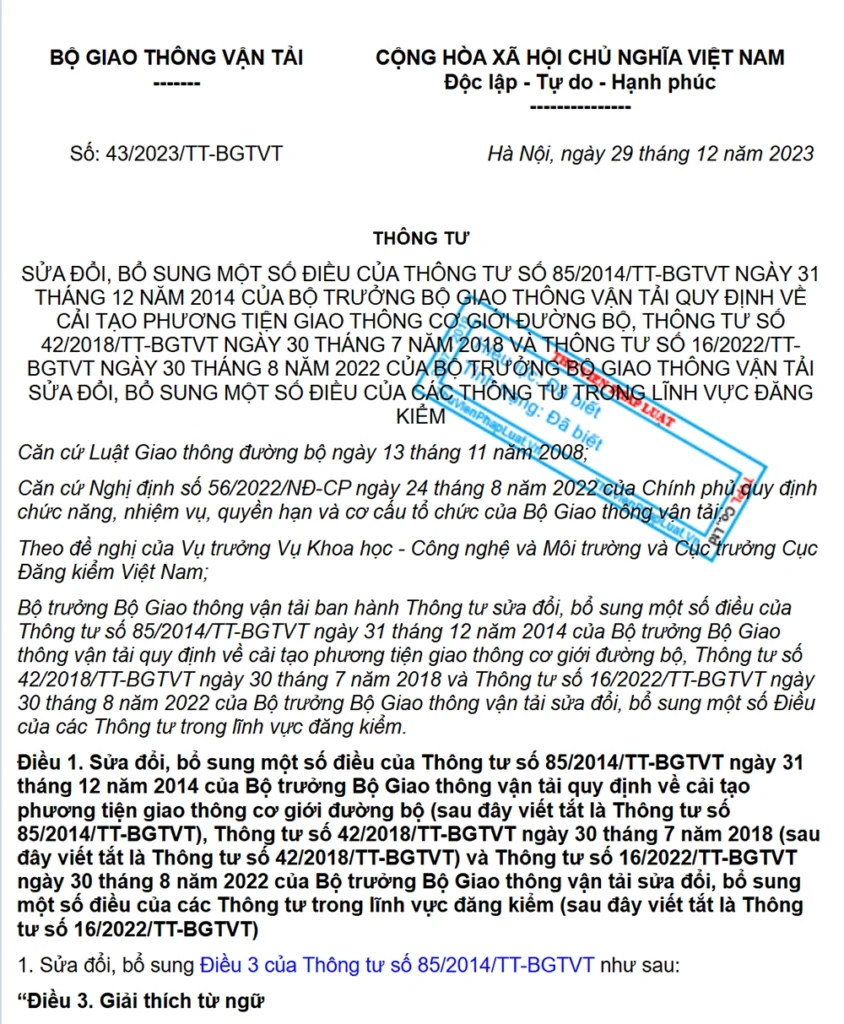 Thông tư 02/2023/TT-BGTVT
