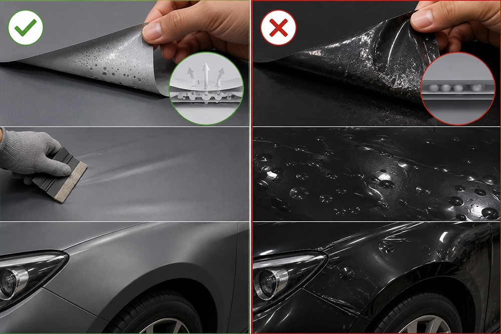 Dán decal ô tô: Bảng giá và xu hướng đổi màu xe mới nhất 22 Độ bám dính của keo decal ô tô chất lượng cao